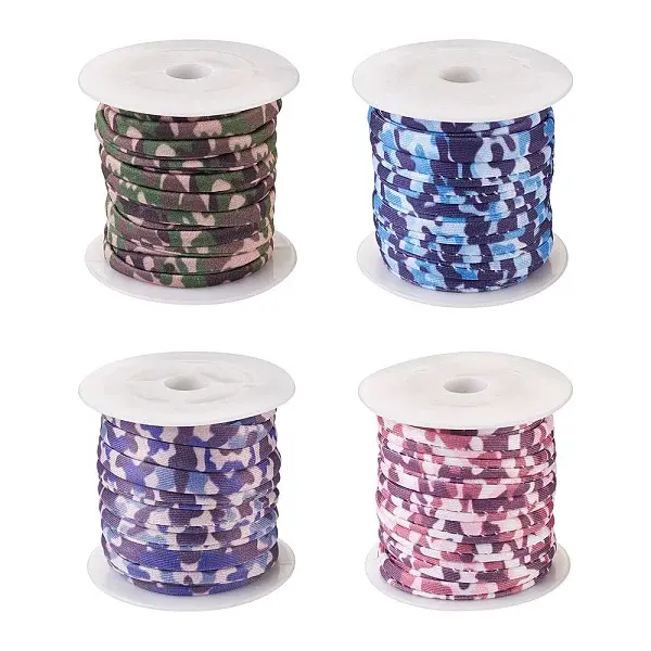 4 Colors Flat Polyester Elastic Cord