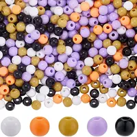 Halloween Theme 1500Pcs 5 Colors Opaque Acrylic Beads