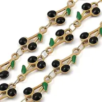 Ion Plating(IP) 304 Stainless Steel Enamel Cherry Link Chains
