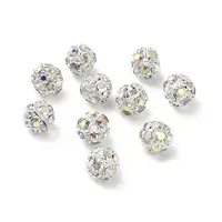 6mm Brass Rhinestone Beads