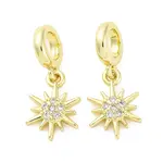 Brass Micro Pave Cubic Zirconia European Dangle Charms