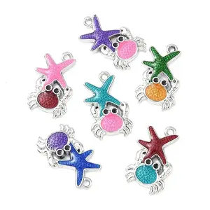 Ocean Alloy Enamel Pendants