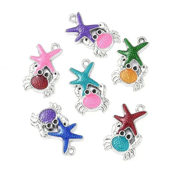 Ocean Alloy Enamel Pendants
