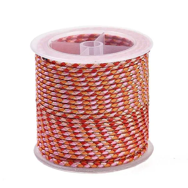 11M Polyester Braided Cord with Cotton Core & Metallic Thread