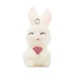 Animal Flocking Opaque Resin Pendants