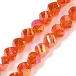 Electroplate Transparent Glass Beads Strands