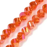 Electroplate Transparent Glass Beads Strands