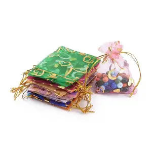 Heart Printed Organza Bags