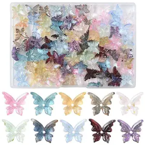 120Pcs 10 Colors Baking Paint Glass Beads