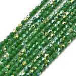 AB Color Plated Opaque Glass Beads Strands