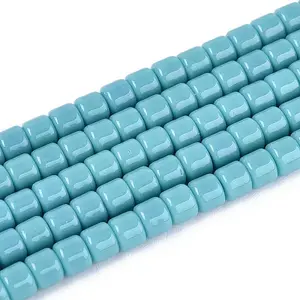 Opaque Solid Color Glass Beads Strands