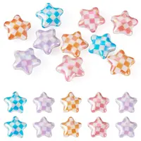 10Pcs UV Plating Opaque Acrylic Beads