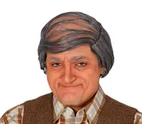 Pánska parochňa sivá krátka plešatá