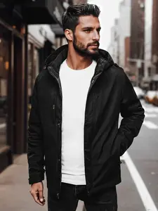 Pánská přechodná bunda s kapucí černá