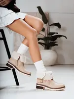 Dámske členkové topánky s kožušinou