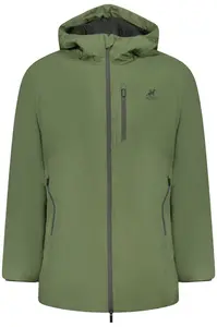 Zelená pánska bunda s kapucňou