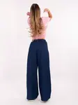 Dámské široké kalhoty v námořnické modré