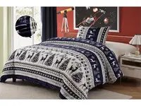 Obliečky mikroplyš WINTER DEER VELVET modré