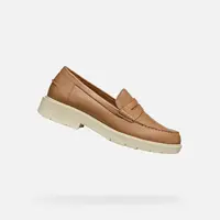Beige women's moccasins Geox Spherica EC1 - Women's