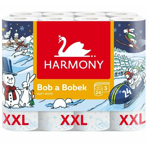 Harmony Soft Bob a Bobek toaletní papír zimní edice 24 rolí