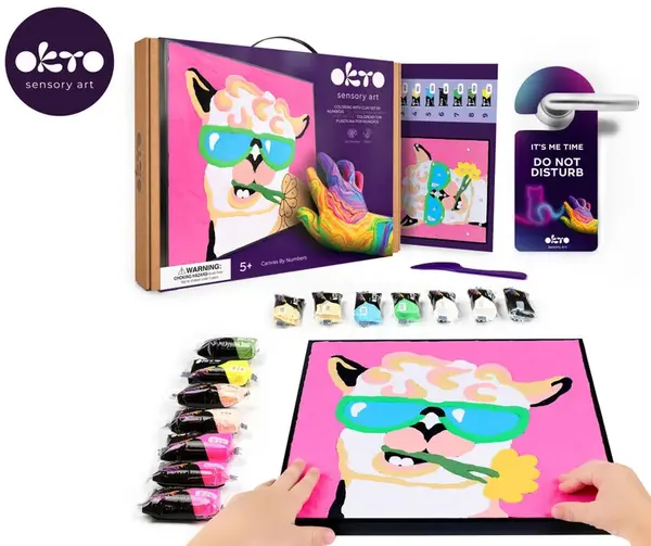 OKTO Maľovanie hmotou podľa čísel "Lama" 29x29 cm