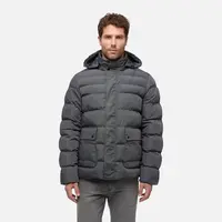 Šedá pánská péřová bunda Geox Leitan