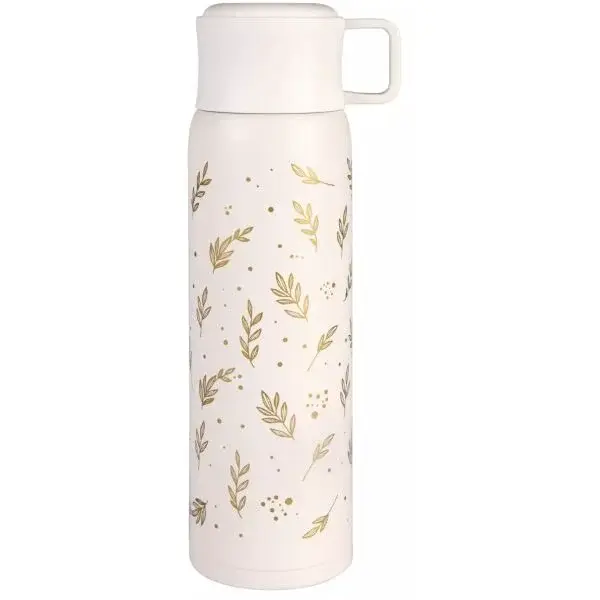 ALBI THERMO BOTTLE 500 ML Termoláhev s hrnkem, béžová, velikost