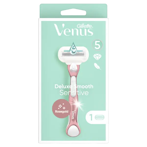 GILLETTE VENUS Deluxe smooth sensitive rose gold holicí strojek