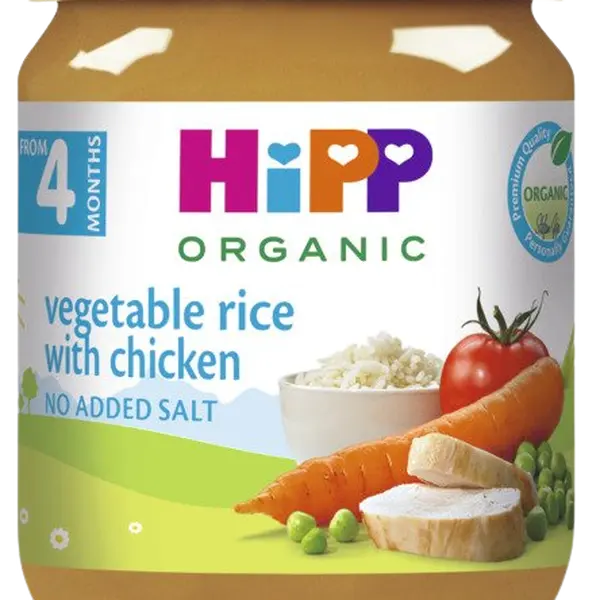 HIPP BIO Zelenina a rýže s kuřecím masem 125 g
