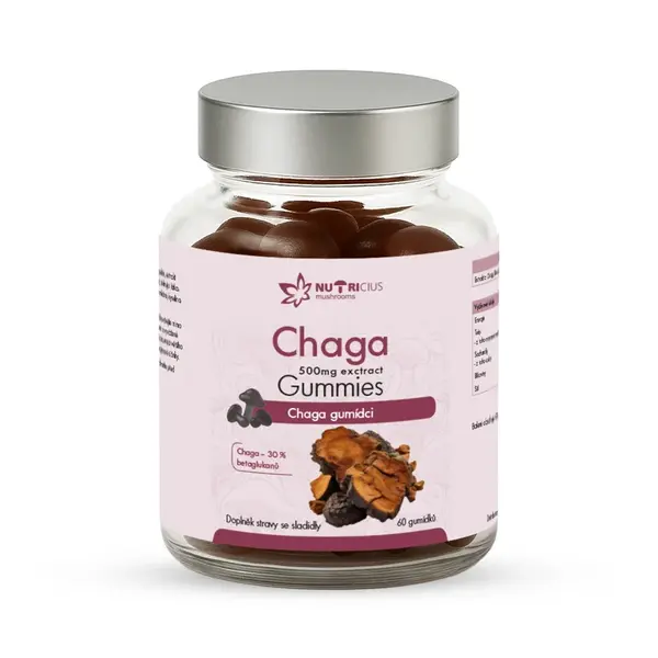Nutricius Chaga gummies 500 mg 60 ks