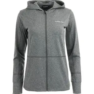 ALPINE PRO AHERTA Dámska funkčná mikina s kapucňou, sivá, veľkosť