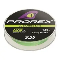 Daiwa splietaná šnúra prorex ul finesse braid chartreuse 135 m - 0,08 mm 4,3 kg