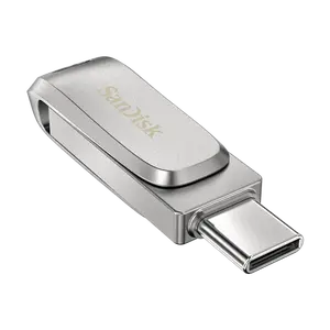 SanDisk Ultra Dual Drive Luxe/256GB/USB 3.1/USB-A + USB-C/Stříbrná