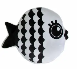 Černobílý polštářek ryba