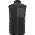 ALPINE PRO OFES Pánska flísová vesta, tmavo zelená, veľkosť 4XL