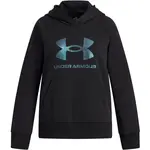 Under Armour RIVAL FLEECE SHIMMER Dievčenská mikina, čierna, veľkosť XS