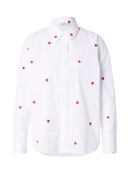 JDY Blúzka  červená / biela