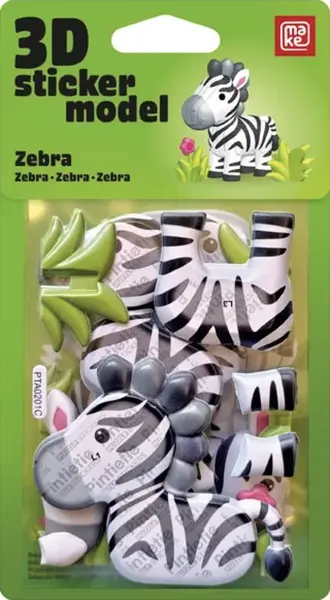 3D Samolepková ZOO - Zebra