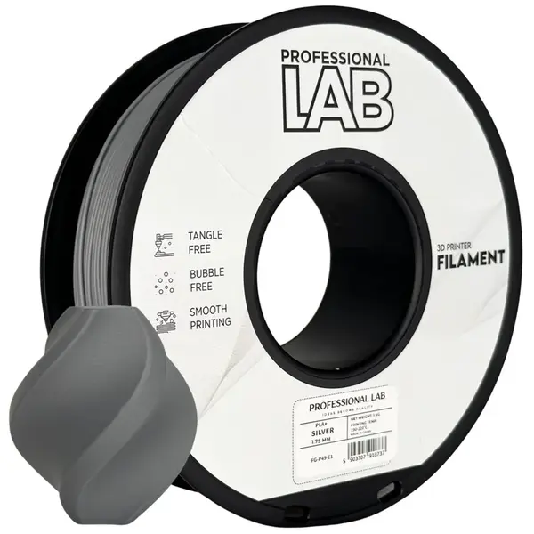 Professional Lab FG-P49-E1, 3D filament, PLA+, Silver, 1kg, 1,75mm