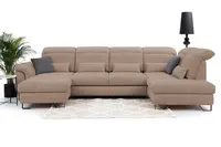 Sedací souprava Giovani do U - látka Wind Provedení: Levá U, Nožičky: Nožičky kovové - chrom, látka: Wind 23