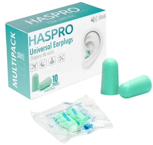 HASPRO Multi10 Špunty do uší, mátové 20 ks