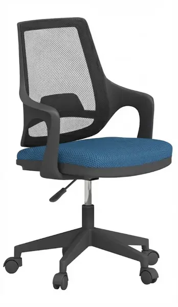 Otočná židle na kolečkách nebula - černá/modrá