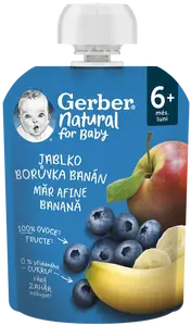 GERBER Natural kapsička jablko, borůvka a banán 90 g
