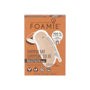FOAMIE Tuhý šampón na suché a kudrnaté vlasy Kiss Me Argan 80 g