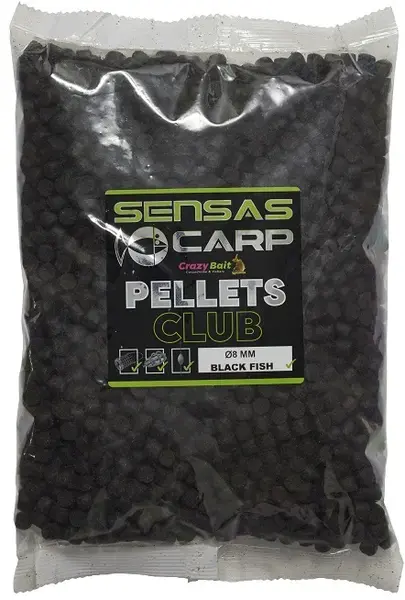 Sensas pelety club black fish 800 g - 4 mm