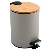 Spirella Spirella pedálový odpadkový kôš adonis šedohnedá oceľ bambusové veko 5 l 10.00006