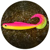 Redbass gumová nástraha twister kixter tutti frutti uv - l 100 mm 6,7 g