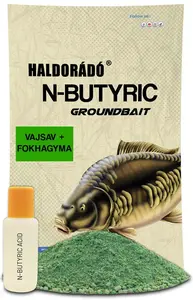 Haldorádó krmítková směs n-butyric groundbait kyselina máselná 800 g + 50 ml aroma - česnek