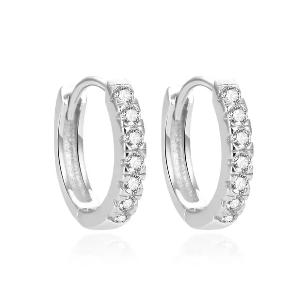 Beneto Půvabné stříbrné náušnice se zirkony AGUC1664