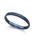 Viceroy Pánský modrý kožený náramek Heat 15084P09013